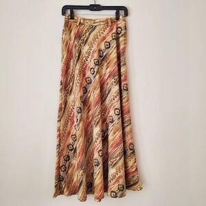 STUDIO WEST Women's Maxi Skirt Size Small Southwestern Multicolor Western Boho